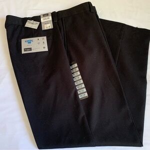 New—Haggar Mens black slacks 36WX 29L